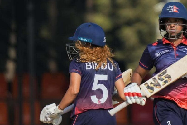 महिला टी-२० विश्वकप ग्लोबल छनोट : नेपालले थाइल्यान्ड दियो १२३ रनको लक्ष्य